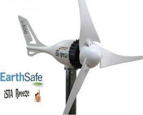 İSTA-BREEZE İ-500 W Rüzgar Türbini + Hibrit Şarj Kontrol Cihazı + Direk Seti