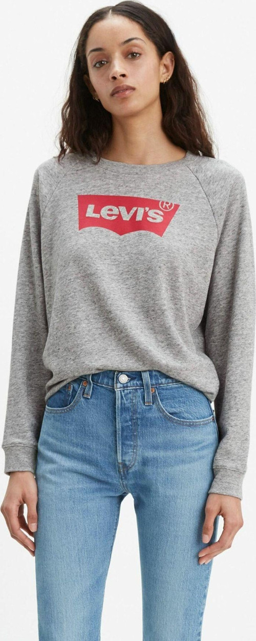 Kadın Relaxed Graphic Crew Fleece Good Gri Kadın Sweatshirt 2971700610