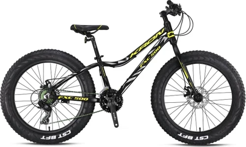 Fxc 500 - 24 Mtb - 13 - 21 Vites - Mekanik Disk Fren - Mat Siyah-Neon Sarı/Gri