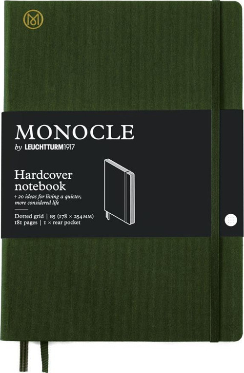 Monocle Sert Kapak B5 Noktalı Defter Zeytin Yeşili 369721