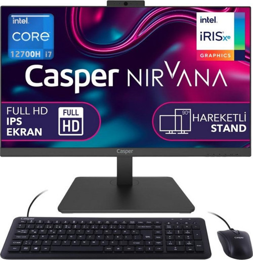 Nirvana A60.1270-BV00X-V Intel Core I7 12700H 32GB 1tb SSD Fhd 23.8" Windows 11 All In One Bilgisayar