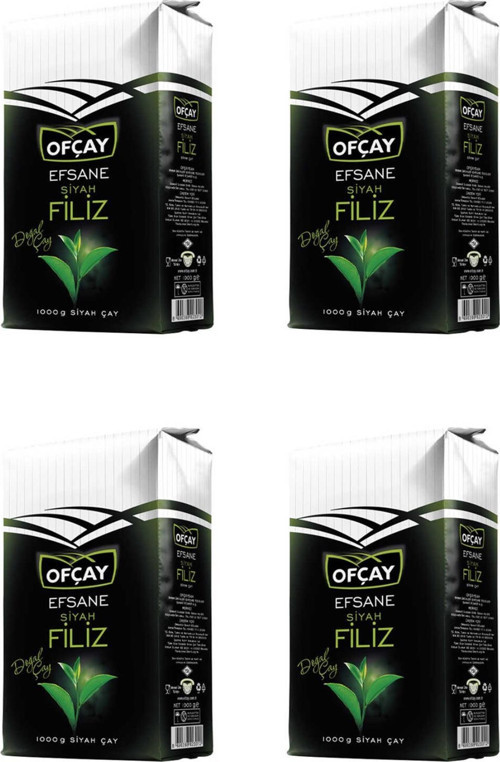 Efsane Siyah Filiz Çay 1000 Gr X 4 Adet