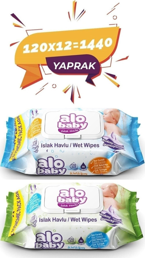 Ekopack Islak Havlu 120Li - 12 X 120Li - 1440 Adet
