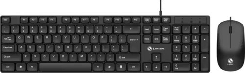 USB Kablolu Sessiz Ofis Ev Tipi Klavye Mouse Seti, Bilek Destekli, Tak Çalıştır Klavye Mouse