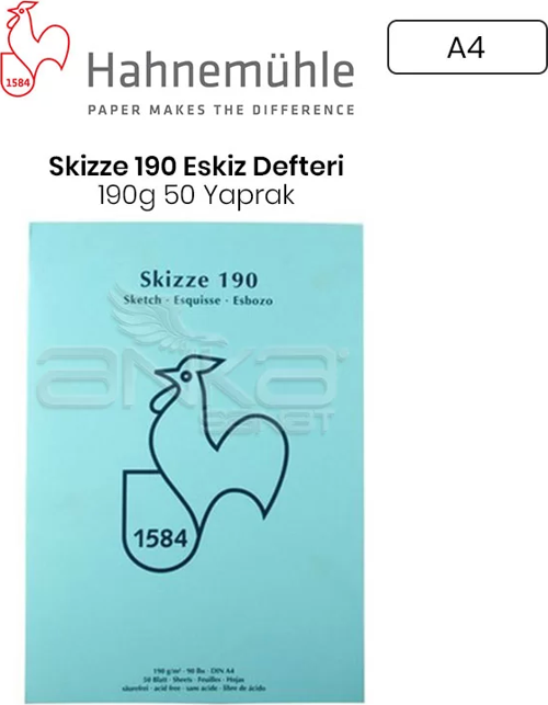 Skizze 190 Eskiz Defteri A4 190g 50 Yaprak