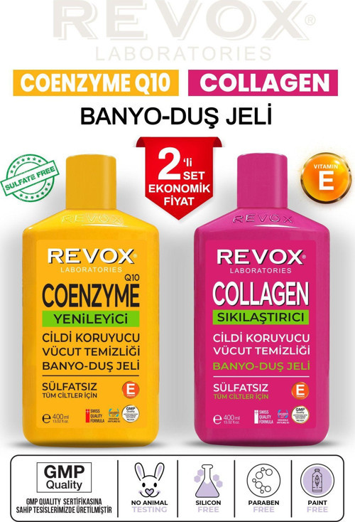Coenzyme Q10 Cildi Yenileyici + Collagen Sıkılaştırıcı Duş Jeli Ekonomik Set