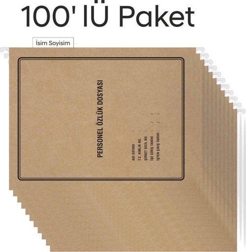 Metal Askılı Personel Özlük Dosyası 4 Yapraklı (100 lü Paket 4 Sayfa)