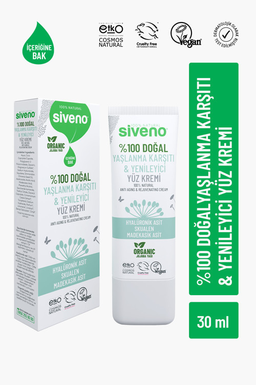 %100 Doğal Yüz Kremi Yaşlanma Karşıtı Hyaluronik Asit Aydınlatıcı Yenileyici Canlandırıcı 30 ml