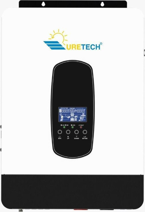 URETECH 2.2KVA 1.8KW 1800 Watt Tam Sinüs Akıllı 80A H.V. MPPT 55-450V İnverter 12V-220Vac 1kva 1kw İnvertör