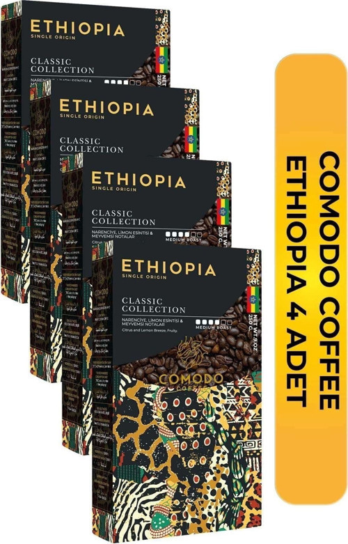 Etiyopya Premium Gold Selection Çekirdek Filtre Kahve 250Gr x 4 (1000Gr)