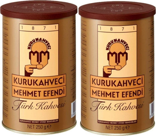 Mehmet Efendi Kuru Kahveci 250 Gr Teneke Kutu 2 'Li Eko Paket