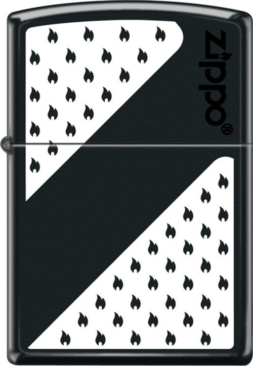 Zippo Çakmak Orijinal Siyah ve Beyaz desenli Z-CI409604-218 (218-069482)-Z239