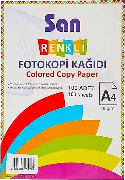 Südor Fotokopi Kağıdı Renkli 100'lü Pastel