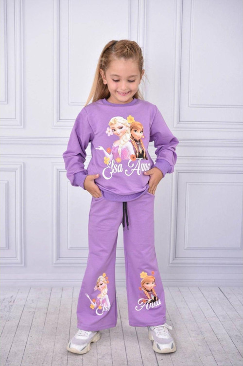 Kız Çocuk Barbie Baskılı Bisiklet Yaka Eşofman Takımı 2/8 Yaş