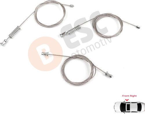 VW Golf MK8 CD1 DA1 CG5 DB5 2019-2024 5-Door 5H0837402E İçin Ön Sağ Kapı Cam Kriko Tamir Seti
