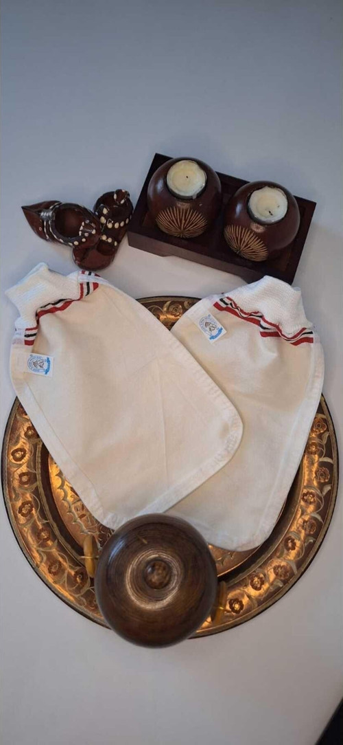 Eker Nazik Dokunuş Hızlıgiy Kese Seti-2 Adet Kese-Lastikli Kese-Banyo Ve Duş Kesesi-Doğal Özel Dokuma-