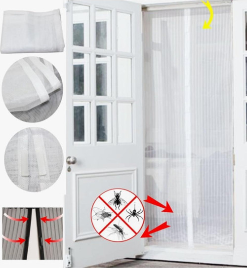 Kapı Sinekliği 2 Adet 60cmx210cm Mıknatıslı Manyetik Sineklik Tülü Kolay Montaj Perde