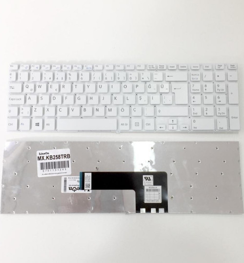 Sony Vaio Fit Svf1532V2E, Svf1532V4E Klavye Beyaz K-So14