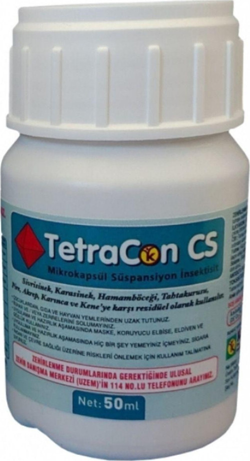 Tarım Tetracon Cs Akrep, Pire, Kene, Hamamböceği, Tahtakurusu Genel Haşare İlacı 50 Ml