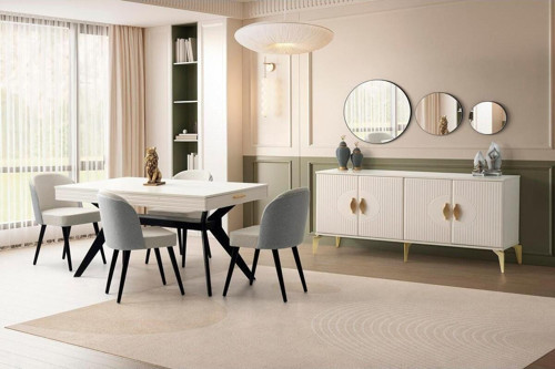 Avm 24 Pierre %100 Mdf Yemek Odası Takımı Aytaşı