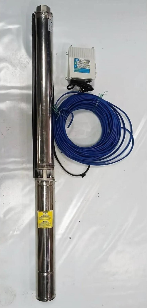 Impo Sk 402/14 Krom Başlıklı Derin Kuyu 1 Hp Monofaze Motorlu 40 mt Kablolu Panolu Dalgıç Pompa