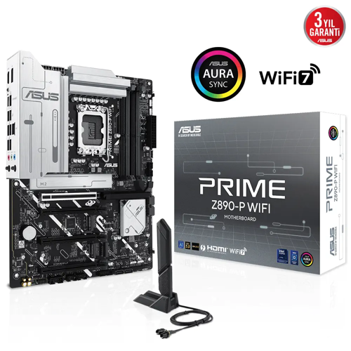 PRIME Z890-P WIFI, 7600MHz, 4xDDR5 4x M.2, HDMI, DP, 1xThunderbolt, 4xType-C, Wi-Fi 7, Bluetooth 5.4, Intel Core Ul