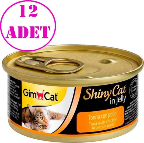 Shiny Cat Jel İçinde Ton Balıklı ve Tavuklu Konserve 70 gr 12 AD