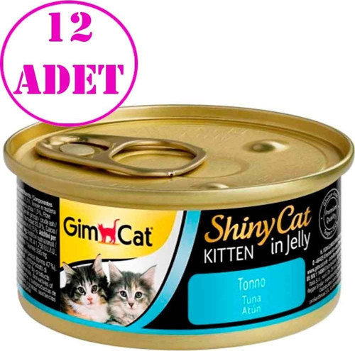 Shiny Cat Kitten Jel İçinde Ton Balıklı Yavru Kedi Konservesi 70 gr 12 AD