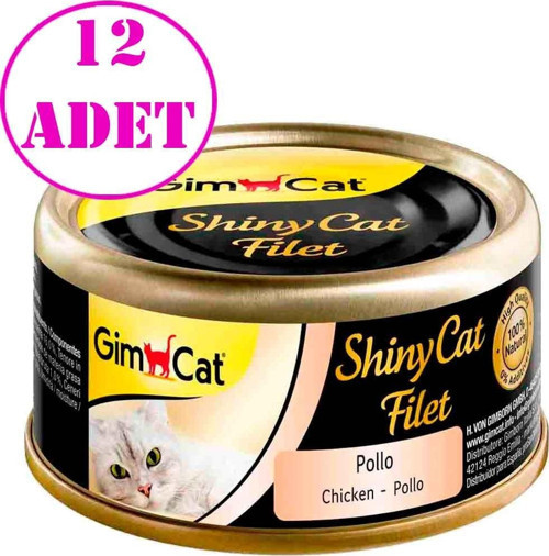 Shinycat Fileto Tavuklu Kedi Konservesi 70 Gr 12 AD