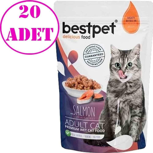 Adult Jelly Pouch Somonlu Kedi Maması 85 Gr 20 AD