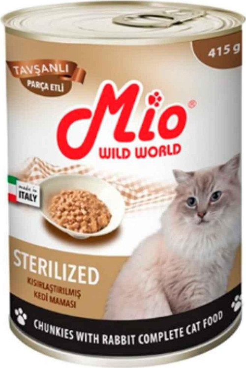 Kısırlaştırılmış Kedi Konservesi Tavşanlı Parça Etli 415 Gr