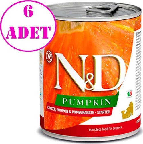 ND Balkabaklı Tahılsız Tavuklu Narlı Köpek Konservesi 285 Gr 6 AD