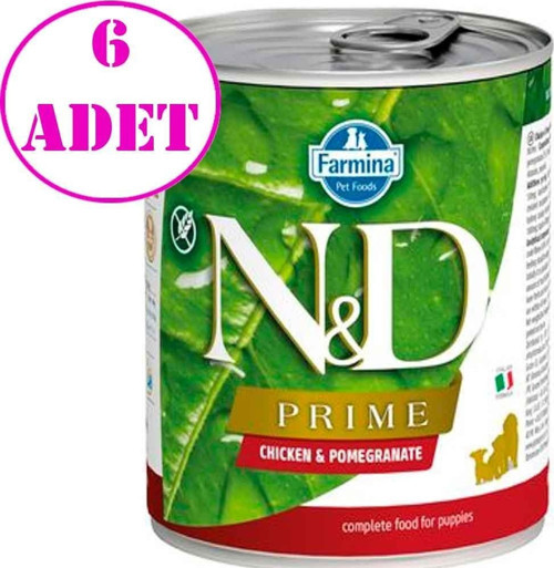 ND Prime Tahılsız Tavuklu Narlı Yavru Köpek Konservesi 285 Gr 6 AD