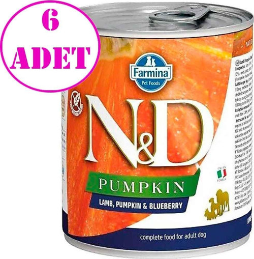 ND Pumpkin Balkabaklı Kuzulu Köpek Konservesi 285 Gr 6 AD
