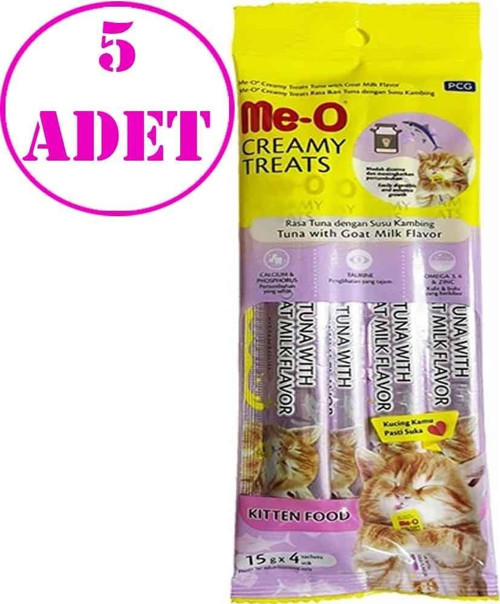Meo Yavru Kedi Ödülü Krema Ton Balıklı ve Keçi Sütlü 4x15 gr 5 AD