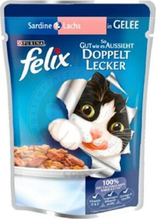 Çifte Lezzet Somon Ve Alabalıklı Kedi Yaş Maması 100 Gr 20 Adet