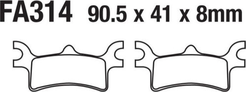 Ön Fren Disk Balatası Fa314 Atv Polaris Magnum 325-500 Sportsman 400-450-500-600-700-800