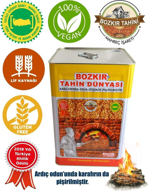 Bozkır Tahin Dünyası Kepeksiz Bozkır Tahini 19 Kg Teneke