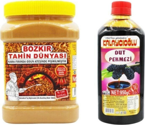 Bozkır Tahin Merkezi Kepeksiz Tahin 935 Gr. - Dut Pekmezi 950 Gr.