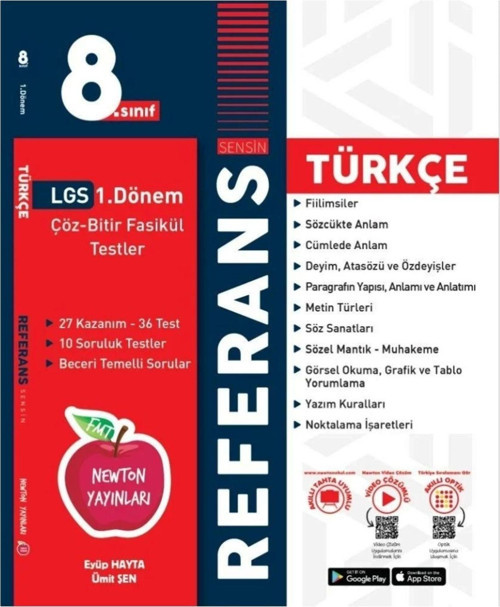 Newton Referans Lgs 1.dönem Türkçe Çöz Bitir Fasikül Testler