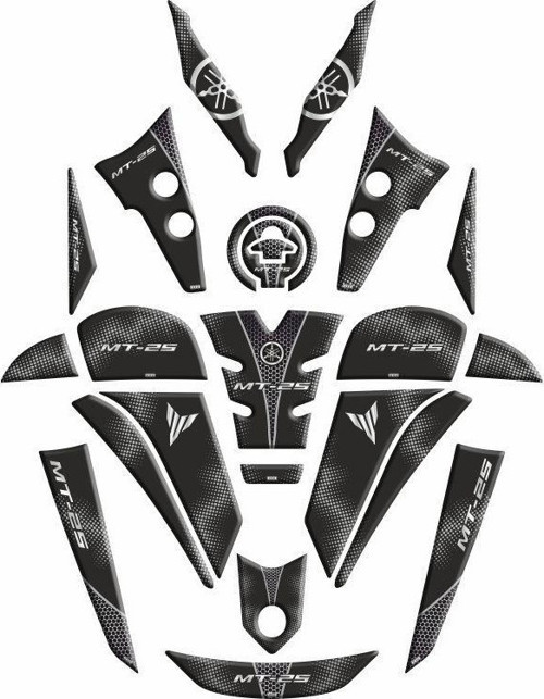 Sevenkardeşler Yamaha Mt25 2020 - 2024 Uyumlu Full Tank Pad Set 006