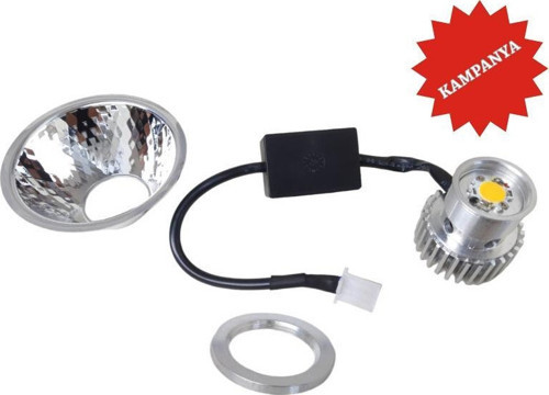 Sevgent Far Ampülü Zenon Led (Floresan Parklı) Sarı Işık