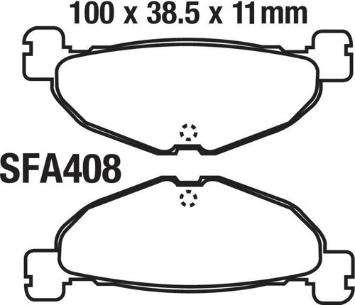 Arka Fren Disk Balatası Sfa408 Uyumlu Cp250 - Yp400 Majesty (2004-2013) Tmax 500 (2004-2011)