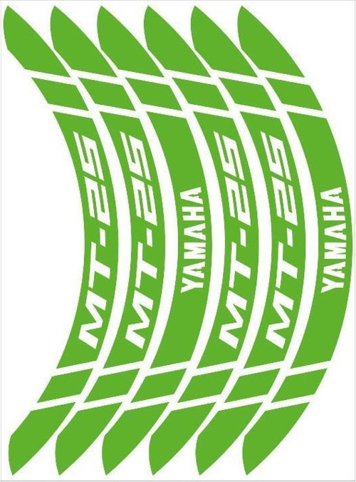 Yamaha Florasan Yeşil Geniş Mt-25 Uyumlu 1 Set Jant Şeridi