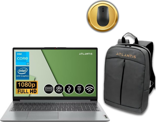 Ideapad i3 1215U 24GB 256GB M.2 SSD 82QD00GMTX ATL45 15.6'' W11Pro Notebook+Çanta&Mouse