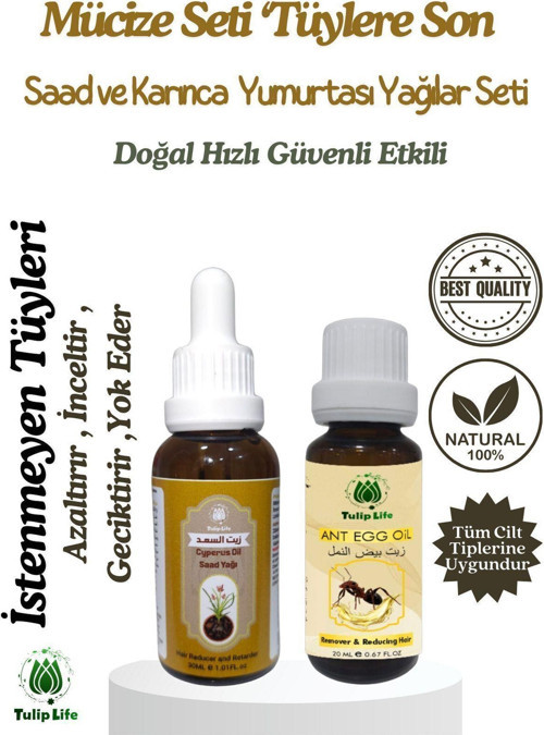 Tüy Azaltıcı Dökücü Tüy Ve Yok Edici Mücize Seti Saad Karınca Yumurtası Yağları