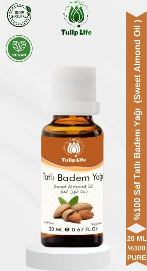 % 100 Saf Ve Doğal Tatlı Badem Yağı ( Sweet Almond Oil ) 20 Ml