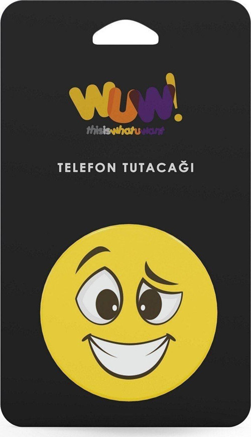 Gülen Yüz Damla Etiketli Popsoket Telefon Tablet Tutucu Standı