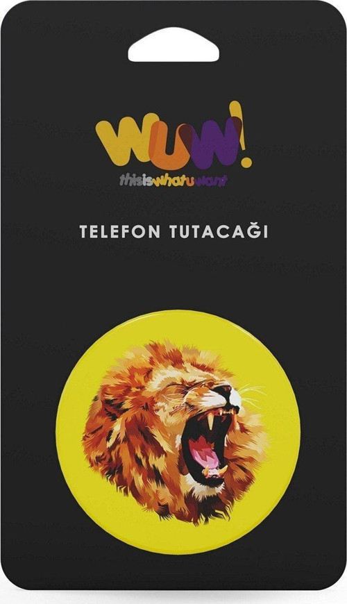 Kükreyen Aslan Damla Etiketli Popsoket Telefon Tablet Tutucu Standı