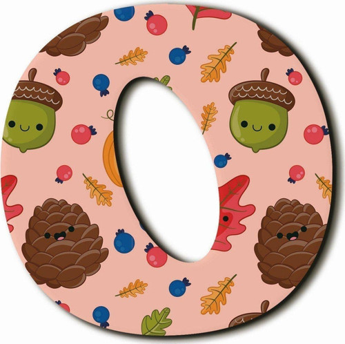 O Harfli Kawaii Kozalak Ve Bal Kabağı Desenli Magnet